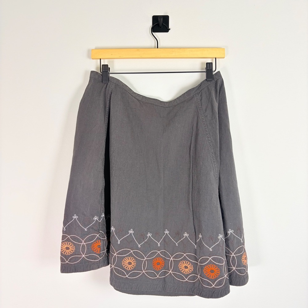 Diesel Vintage Y2K Grey Embroidered Floral 90s Utility Cargo Mini Skirt Size 28 - Picture 3 of 8